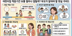 어린이집 신입원아 적응 프로그램 일정표