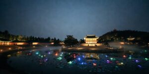 창경궁 야간개장 물빛연화 연못 조명 야경