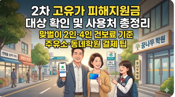 고유가 지원금 2차 대상 확인 및 사용처 총정리