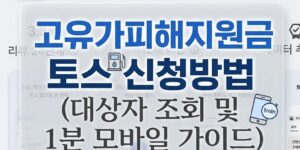 2차 고유가 피해지원금 토스 신청 방법 단계별 안내 인포그래픽