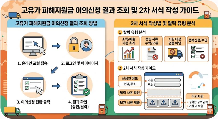 고유가 피해지원금 이의신청 결과 조회 방법 및 2차 서식 작성 안내
