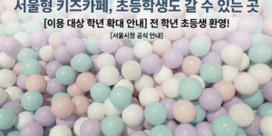 서울형 키즈카페, 초등학생도 갈 수 있는 곳